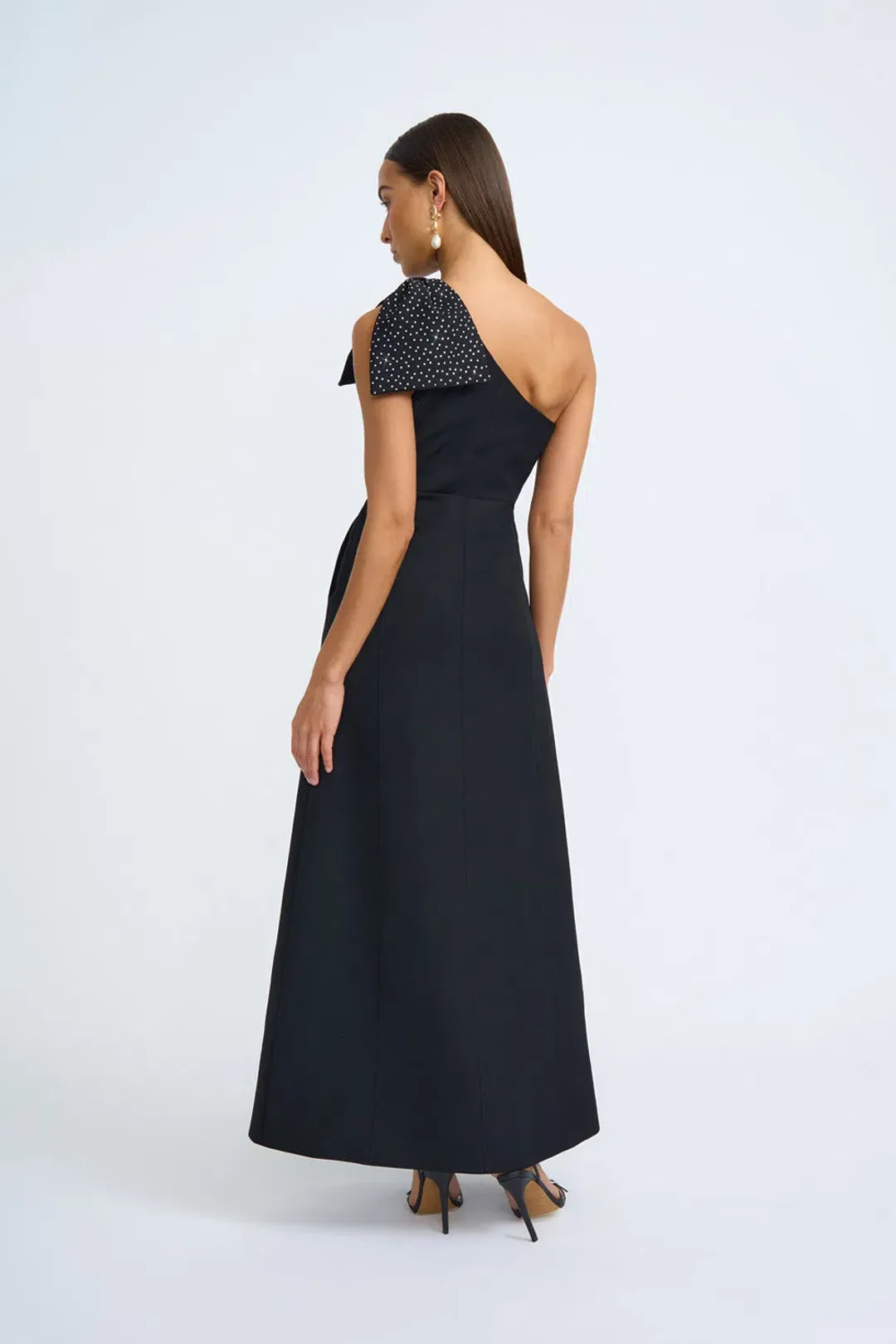 By Johnny Black Tie Bow Gown Black Size 10 for rent on The Volte - main image