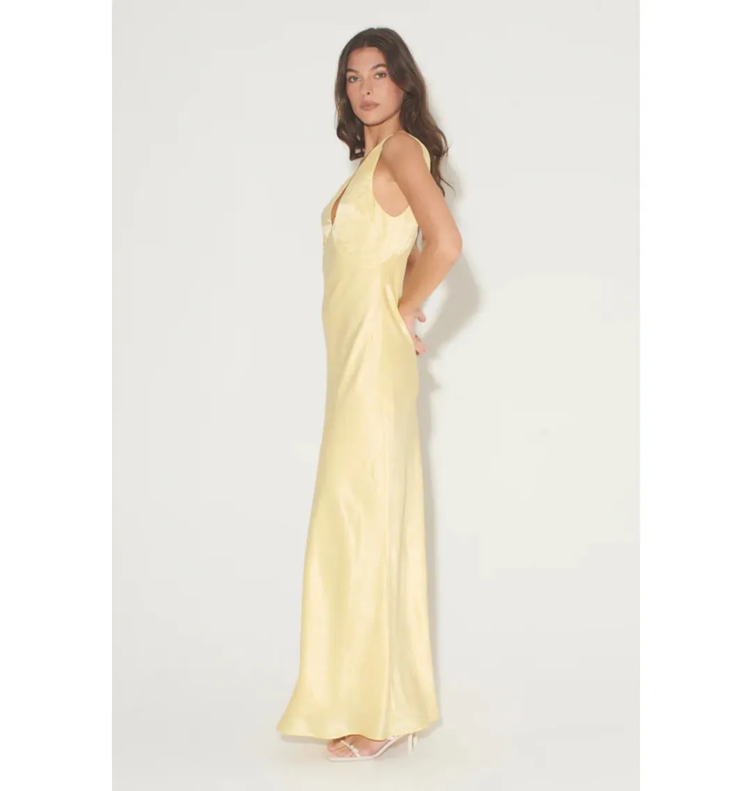 Hansen and Gretel Marcelle Dress Lemon Size Small / AU 8 for rent on The Volte - main image