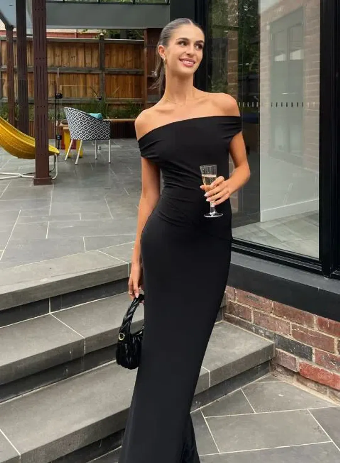 Natalie Rolt Bettina Gown Black Size AU 10 for rent on The Volte - main image