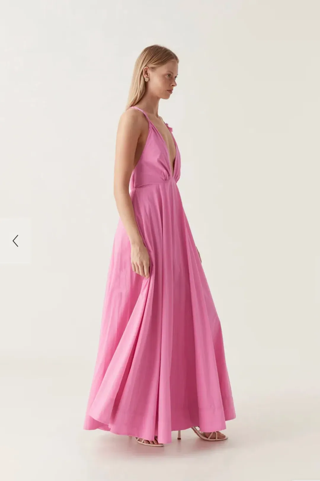 Aje Vellum Maxi Dress Cerise Pink Size 12 for rent on The Volte - main image