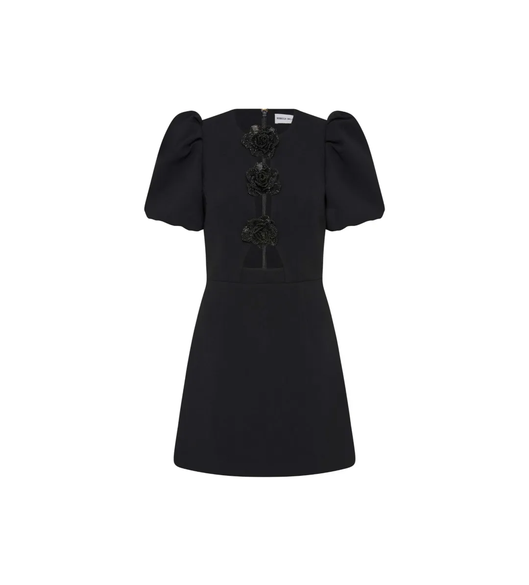 Rebecca Vallance Aubree Flower  Mini Dress Black Size 6 for rent on The Volte - main image