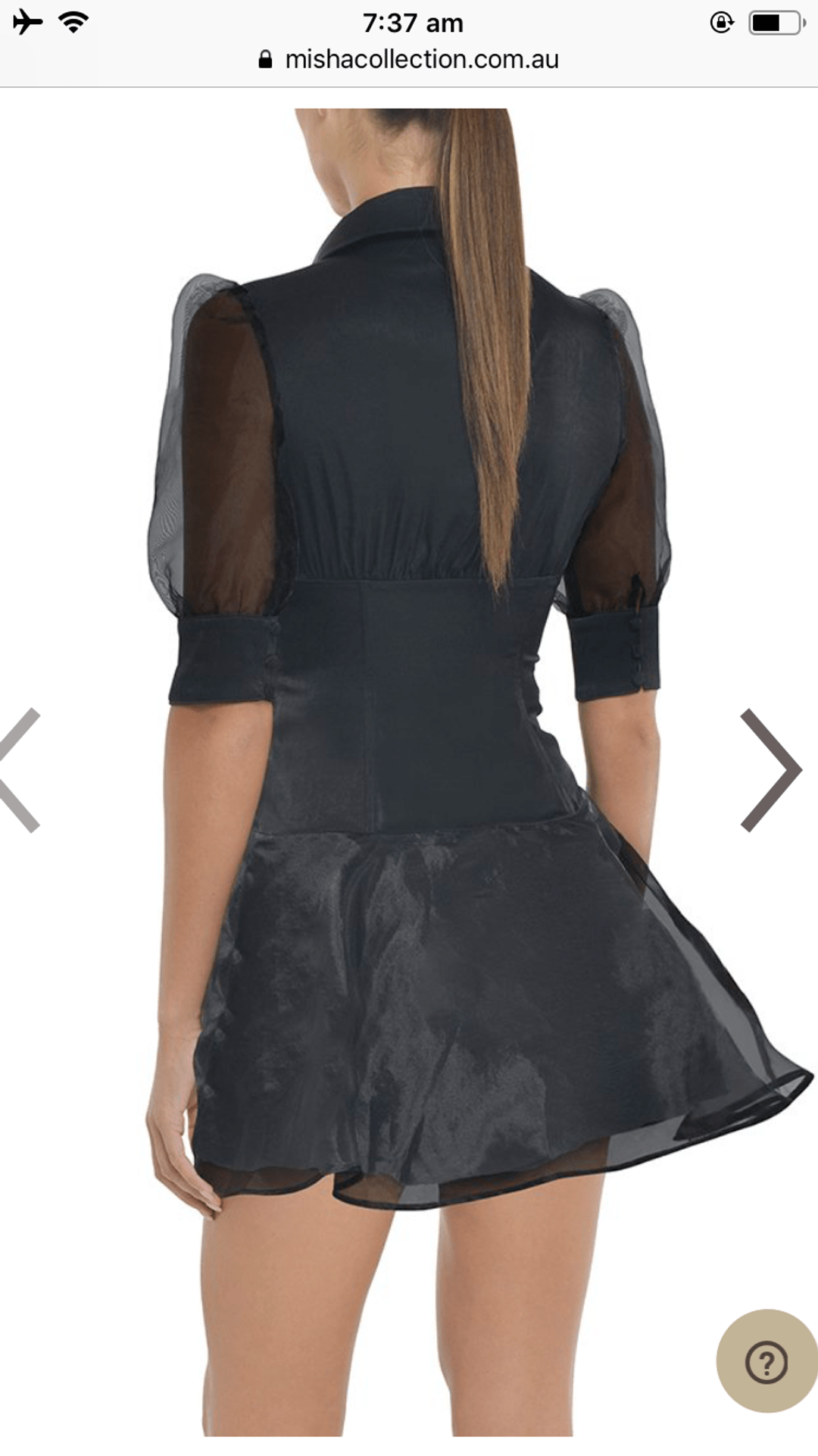 MISHA Emily Mini Black Dress Size 8 for rent on The Volte - main image