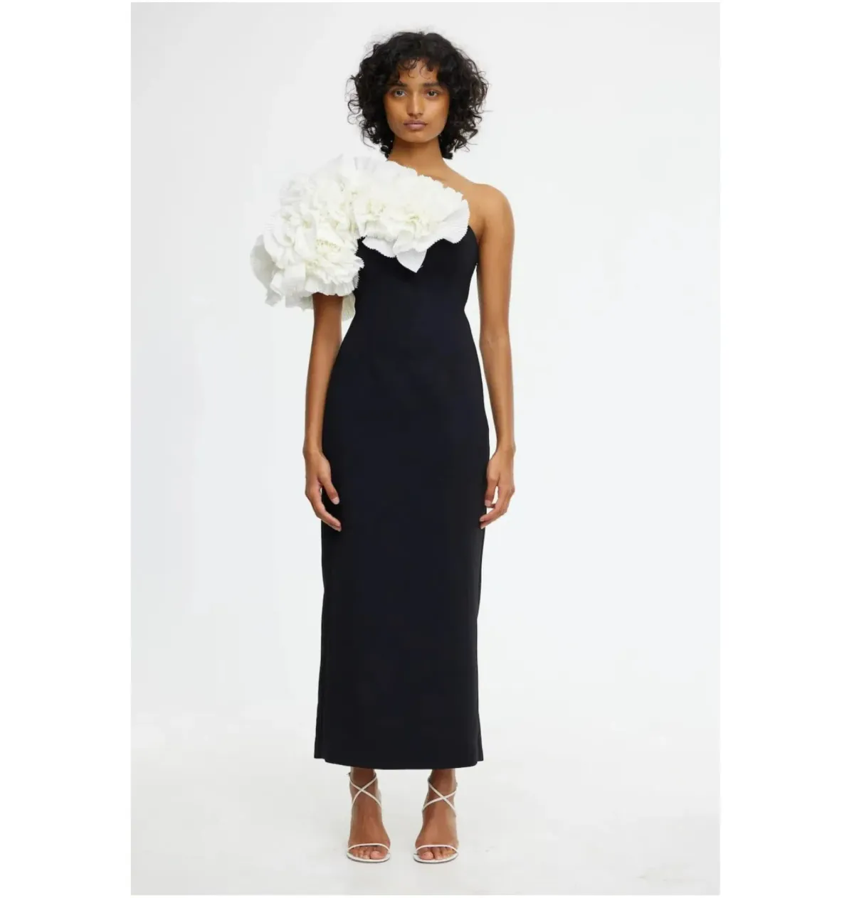 Acler Hampstead Midi Dress in Black and Ivory Size AU 12 for rent on The Volte - main image