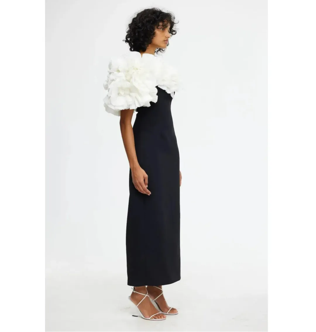 Acler Hampstead Midi Dress in Black and Ivory Size AU 12 for rent on The Volte - main image