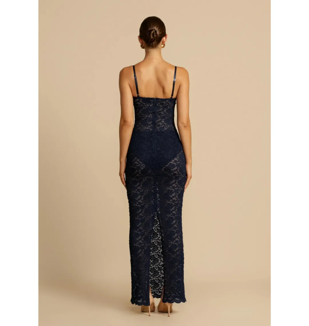 Arcina Ori Margot Dress in Navy Size AU 6 for rent on The Volte - main image