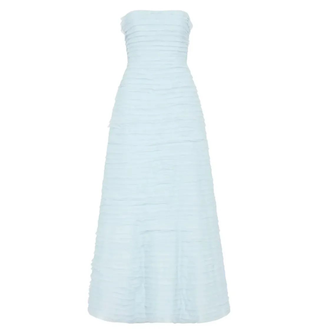 Aje Soundscape Maxi Dress Sea Breeze Size AU 8 for rent on The Volte - main image