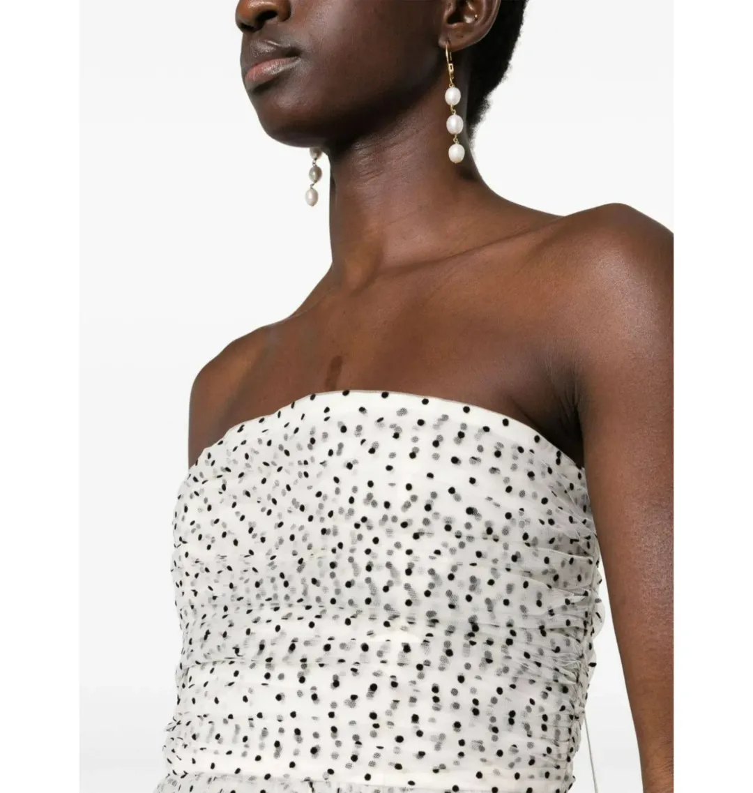 Zimmermann Tulle Midi Dress White/Black Dot Size 1 / AU 10 for rent on The Volte - main image