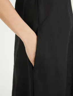 Camilla And Marc Linen Evening Dress Honora Black Size 8 for rent on The Volte - image 4