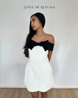 Yojani Boutique Margot Mini Dress Black and White Size M (AU 8) for rent on The Volte - image 3