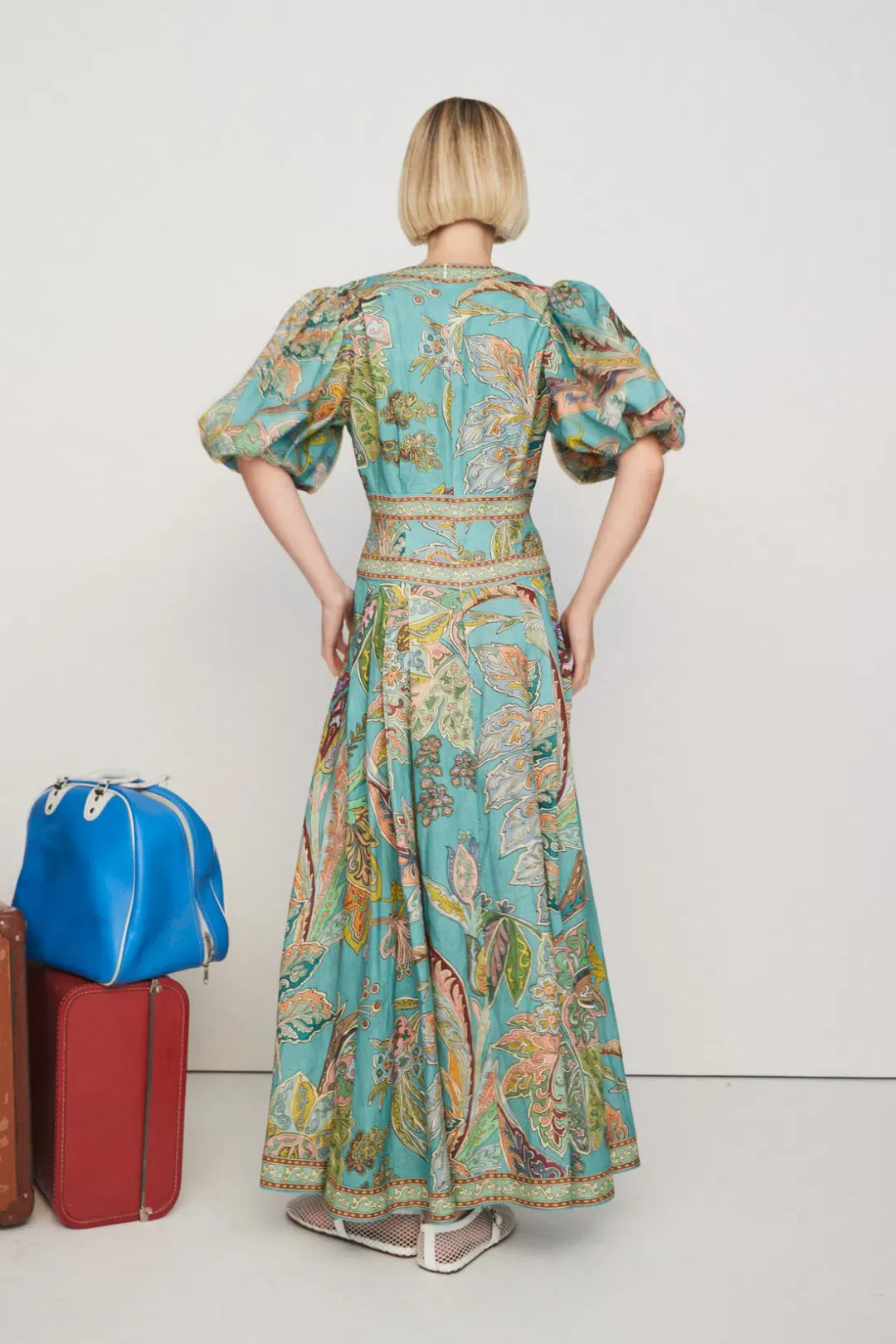 Alemais Franca Midi Dress Print Size AU 10  for rent on The Volte - main image