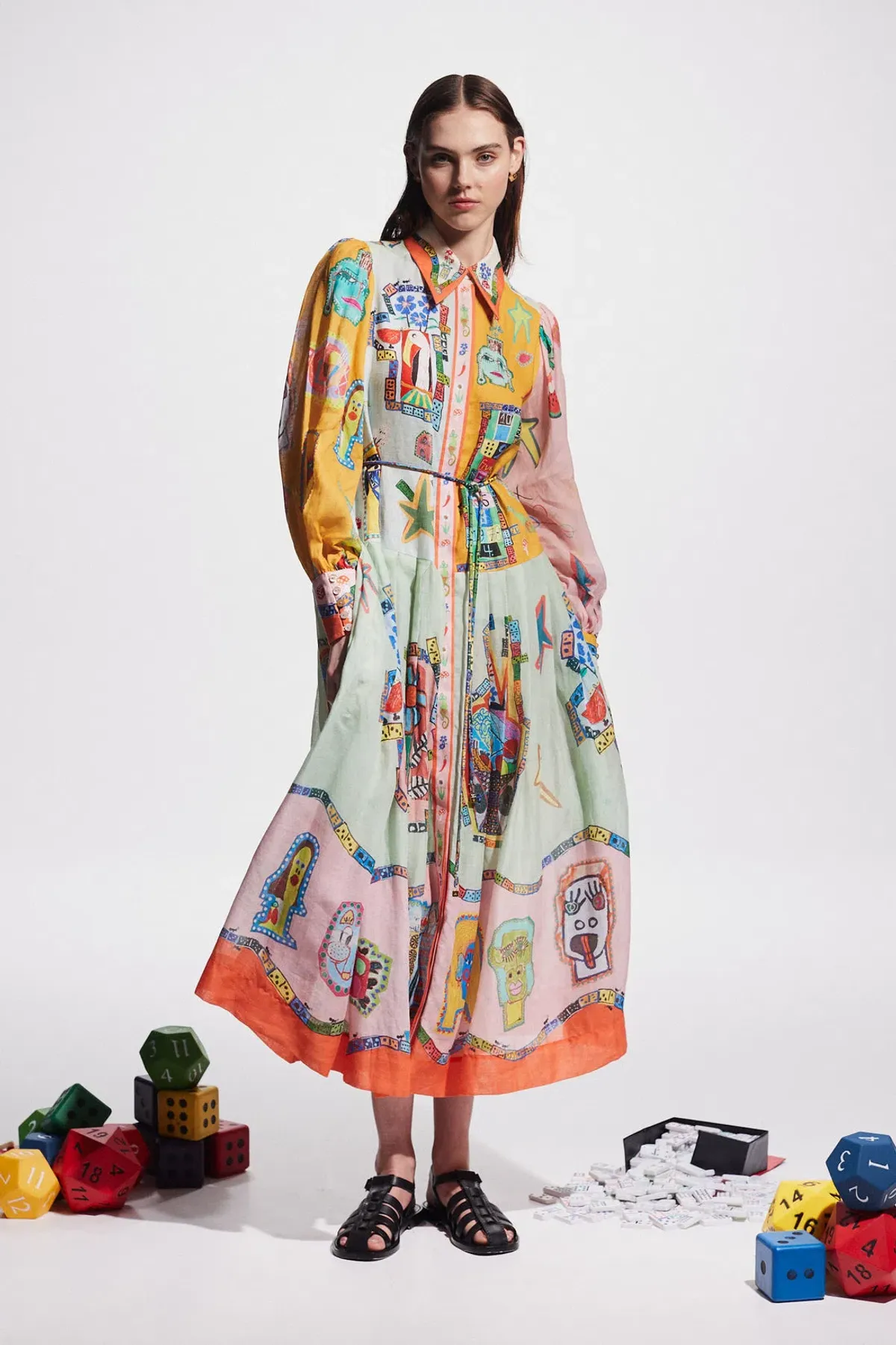 Alemais Players Shirtdress Print Size AU 10 for rent on The Volte - main image