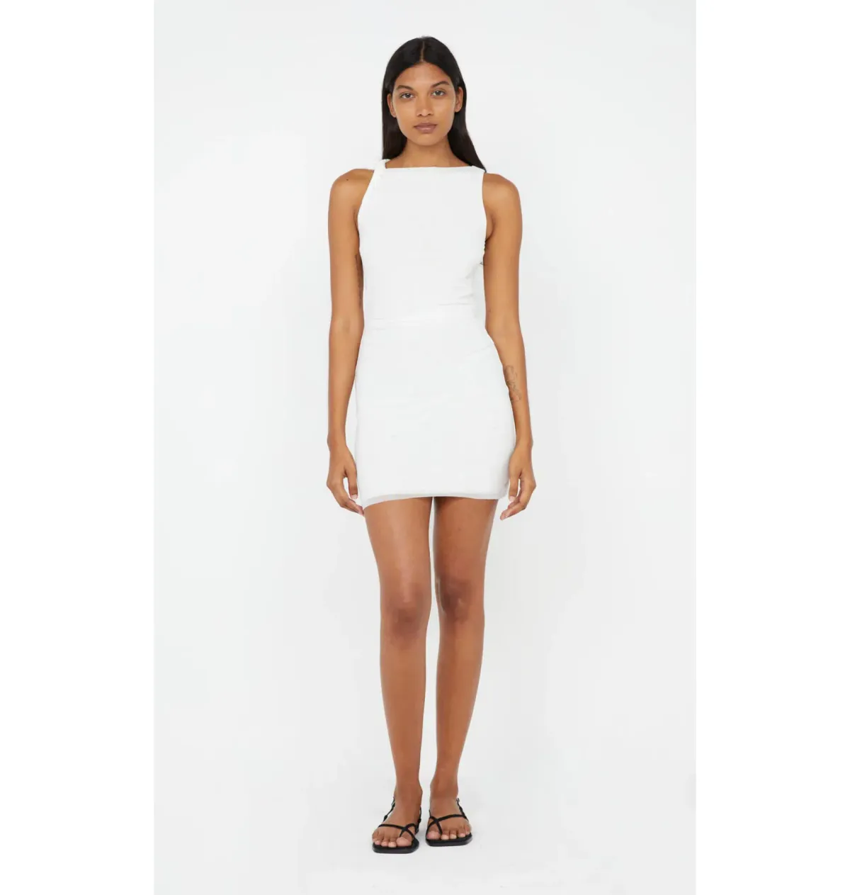 Bec & Bridge Sania Asym Mini Dress in White Size AU 6 for rent on The Volte - main image