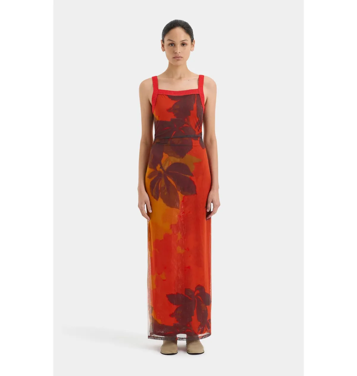 Sir the Label Libertine Tank Midi Dress Wren Print Size 1 / AU 8 for rent on The Volte - main image