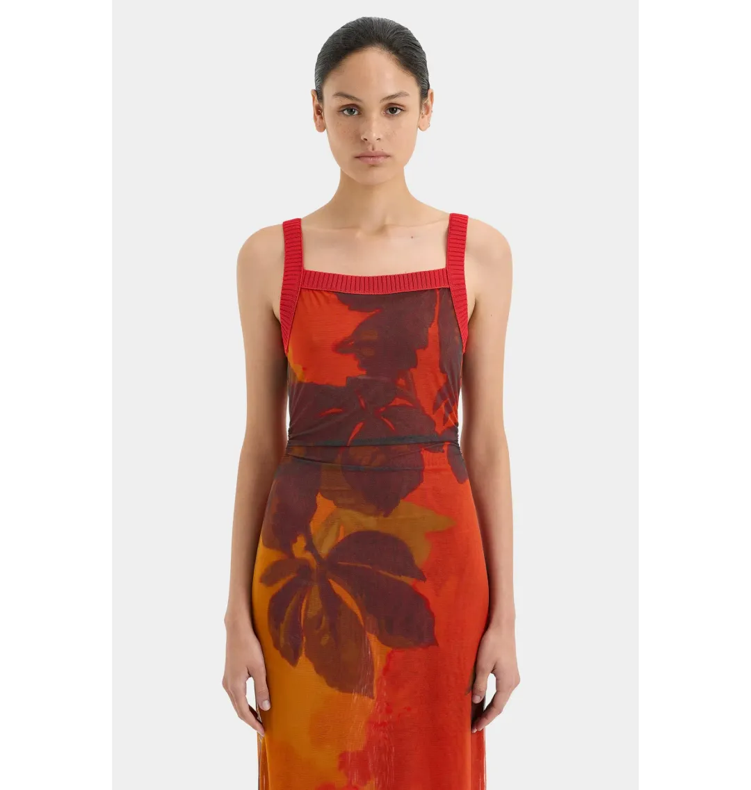 Sir the Label Libertine Tank Midi Dress Wren Print Size 1 / AU 8 for rent on The Volte - main image