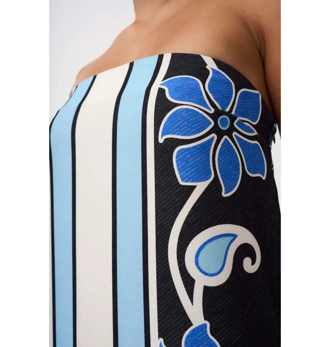 By Johnny Azure Granada Dress in Aqua Navy Ivory Size AU 6 for rent on The Volte - main image