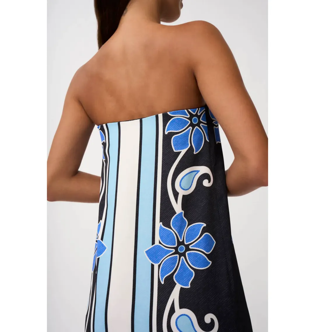 By Johnny Azure Granada Dress in Aqua Navy Ivory Size AU 6 for rent on The Volte - main image
