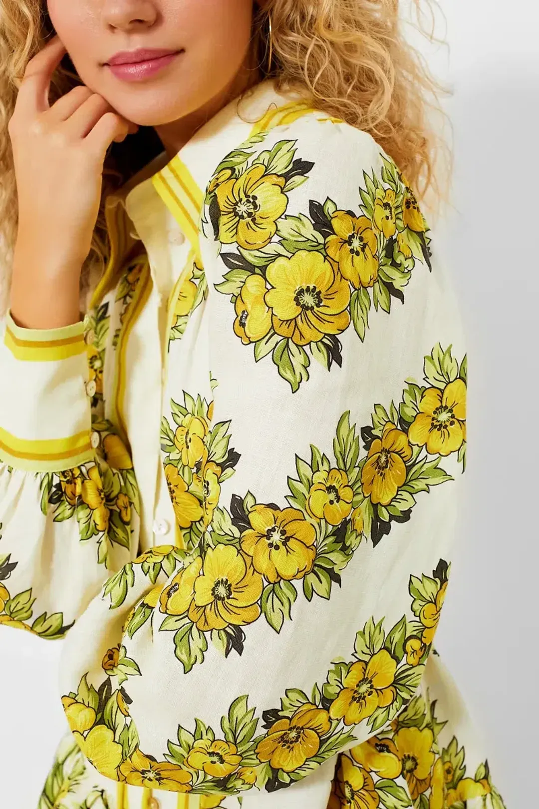 Alemais Gisela Mini Dress Yellow Floral Size 4 AU / 0 US for rent on The Volte - main image