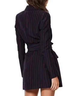 Bec & Bridge Mia Wrap Blazer Dress Blue Size AU 6  for rent on The Volte - image 4