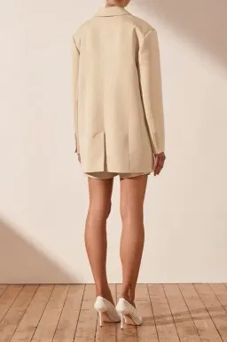 Shona Joy Sara Oversized Tailored Blazer Sand Size 8 for rent on The Volte - image 2