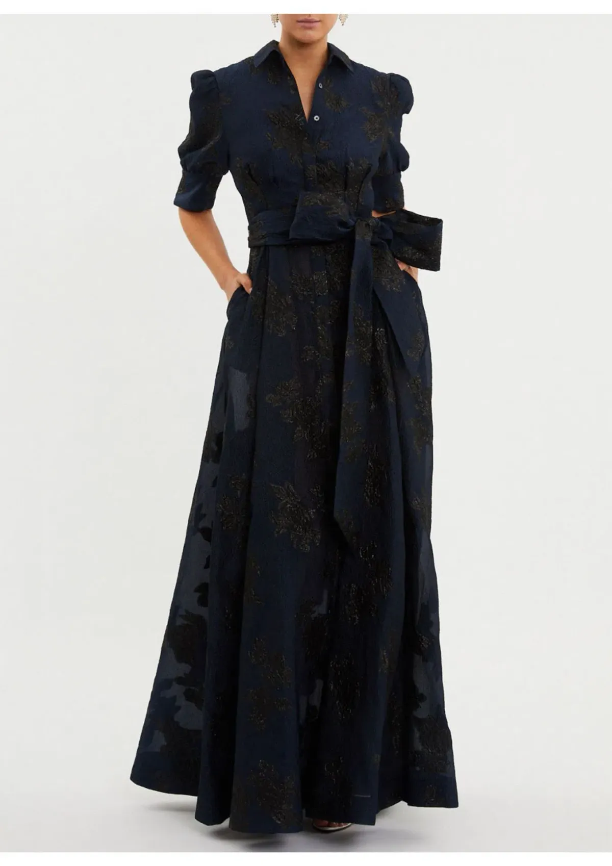 Rebecca Vallance Antoinette Gown Navy Size 8 for rent on The Volte - main image
