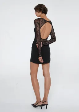Benni Yana Lace Mini Dress Black Size 10 for rent on The Volte - image 2