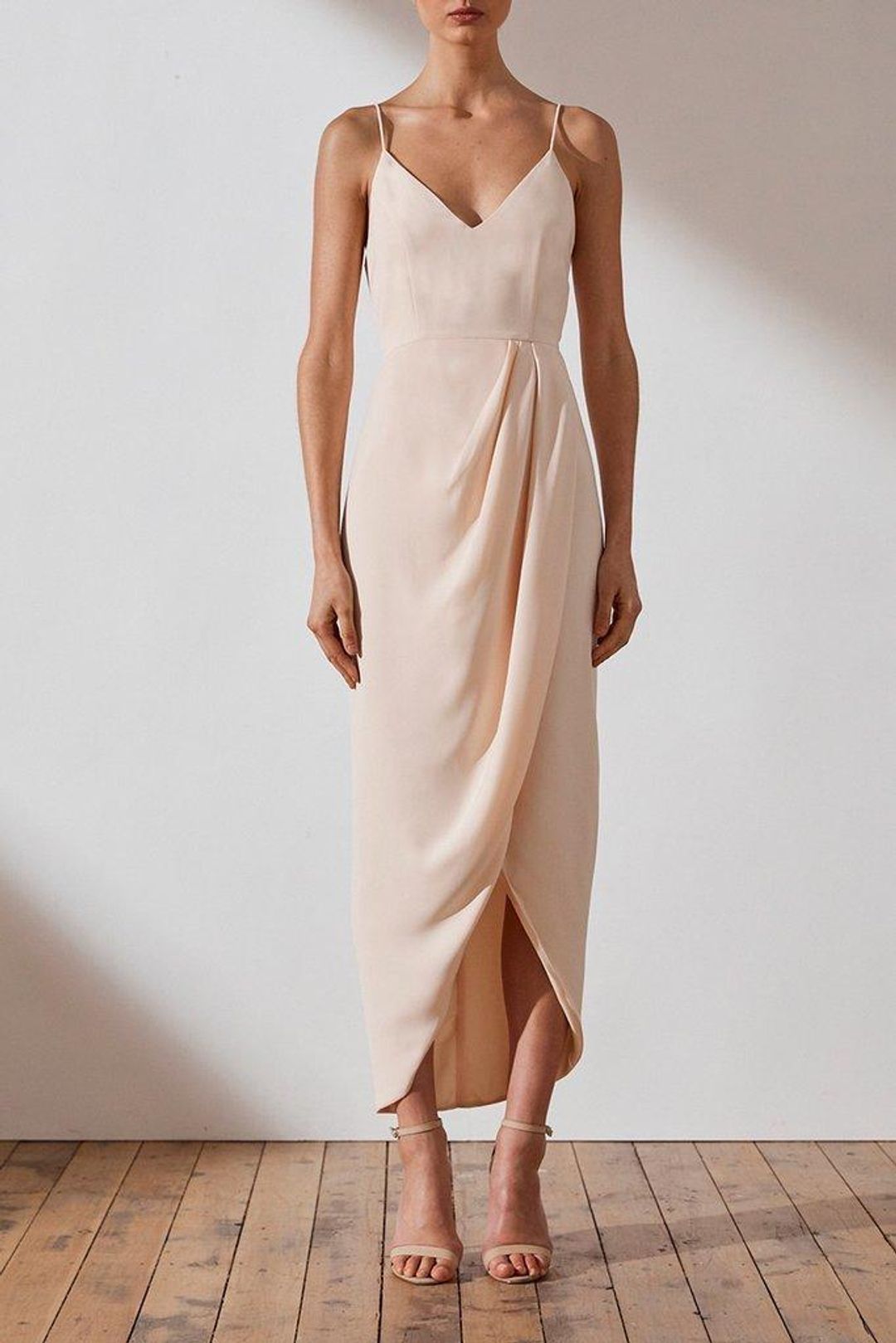 Shona Joy Core Cocktail Dress Nude for rent on The Volte - main image