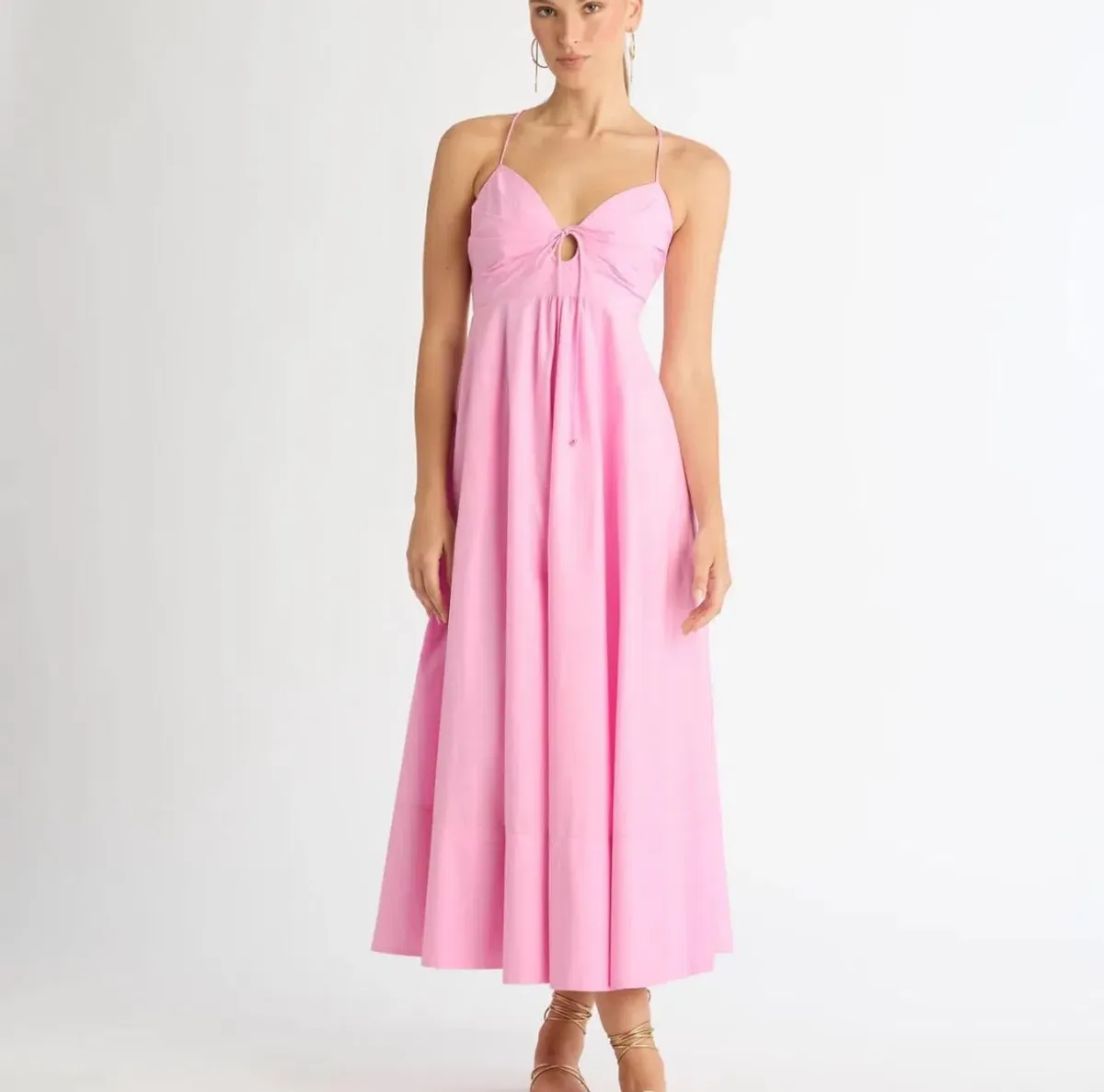 Sheike Isabel Midi Dress Pink Size 6  for rent on The Volte - main image