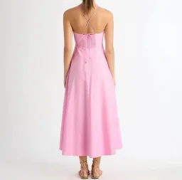 Sheike Isabel Midi Dress Pink Size 6  for rent on The Volte - image 2