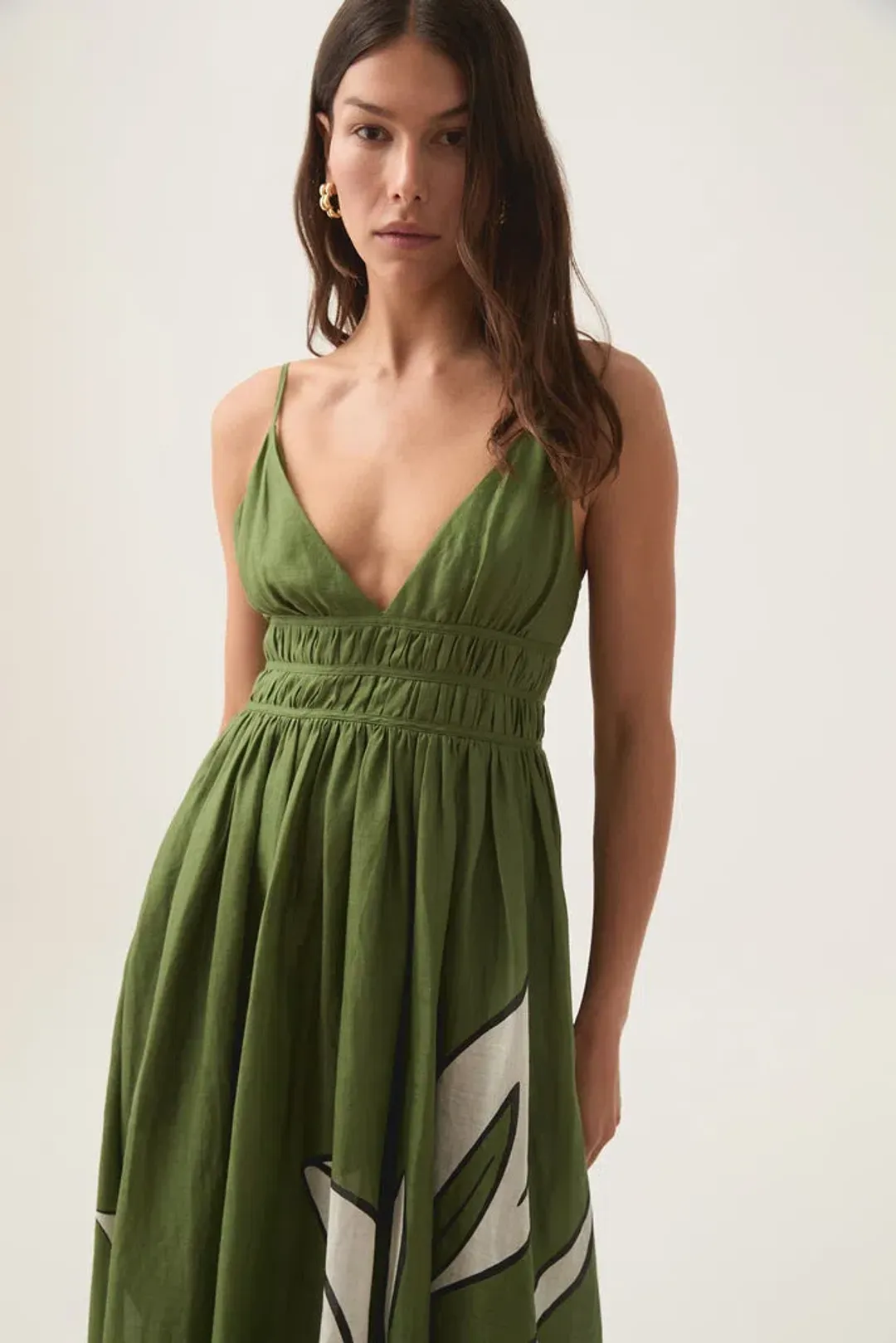 Aje Planetary Maxi Dress Abstract Fern Size 14 for rent on The Volte - main image