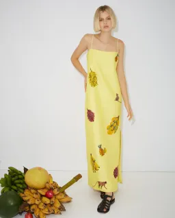 Alemais Diamond Dancer Midi Dress Yellow Size 10 for rent on The Volte - image 1
