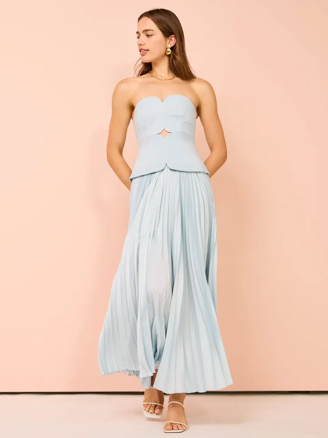 Acler Avonlea Midi Dress In Celeste Blue Size 6 for rent on The Volte - main image