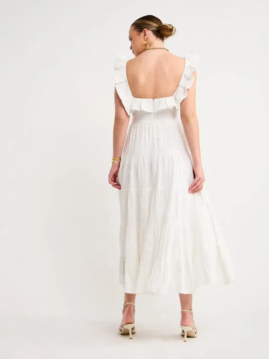 Palm Noosa Leon Midi Dress in White Size 6 for rent on The Volte - main image