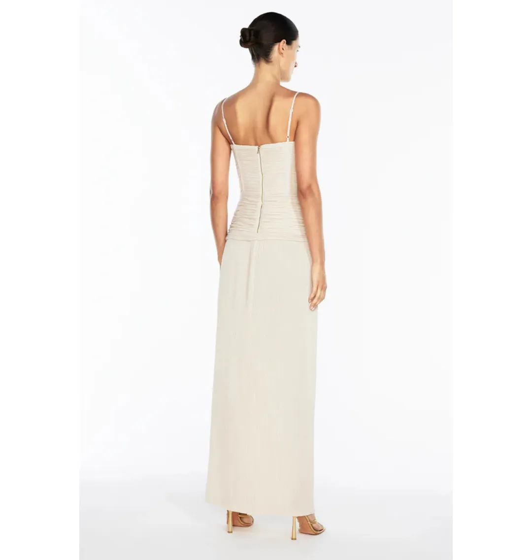 Manning Cartell Double Time Pleat Dress Nougat Size AU 10 for rent on The Volte - main image