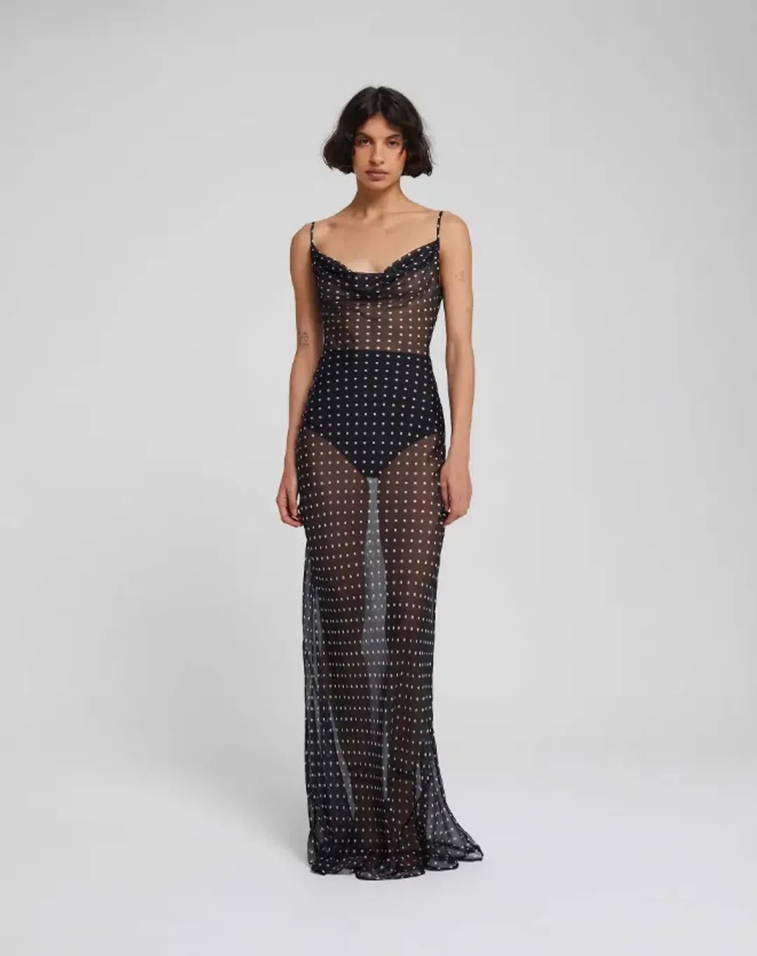Rat & Boa Gisele Dress Black Polka Dots Size XXS / AU 4 for rent on The Volte - main image