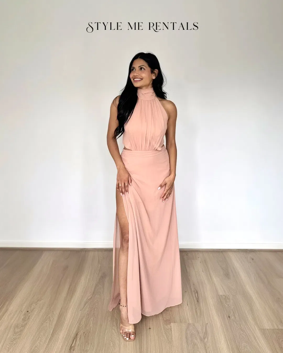 Calia Collection Sofia Dress Bare Blush Size AU 10 for rent on The Volte - main image