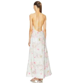 Zimmermann The Halliday A-line Midi Dress in Blue Watercolour Floral Size 1/Au 10  for rent on The Volte - image 2