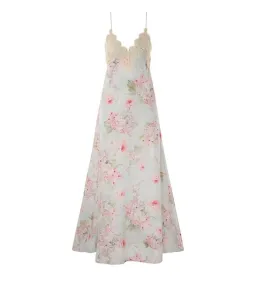 Zimmermann The Halliday A-line Midi Dress in Blue Watercolour Floral Size 1/Au 10  for rent on The Volte - image 3