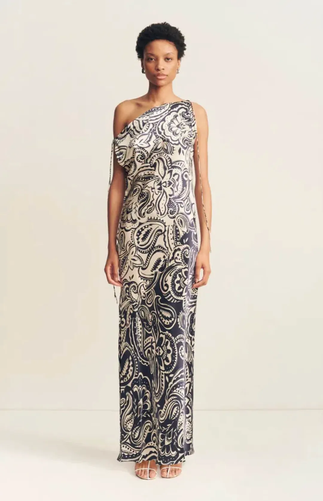 Shona Joy Anthea Silk Tie Maxi Dress Print Size 14 for rent on The Volte - main image