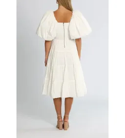 Aje Cherished Midi Dress Cream Size 8 for rent on The Volte - image 2