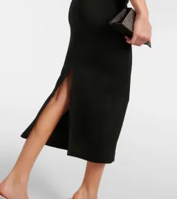 Alex Perry Crystal-embellished Satin Midi Dress Black Size 8 for rent on The Volte - image 3