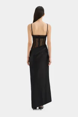 Sir the Label Dunya Draped Gown in Black Size 8 for rent on The Volte - image 2