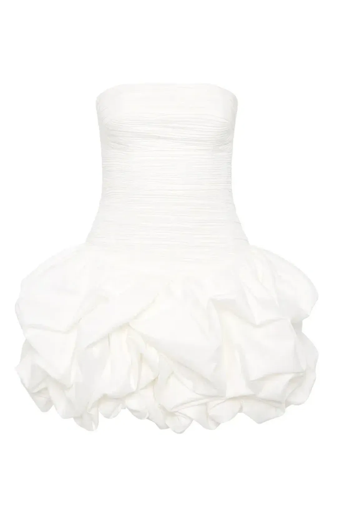 Aje Violette Bubble Hem Mini Dress Ivory Size 8 for rent on The Volte - main image