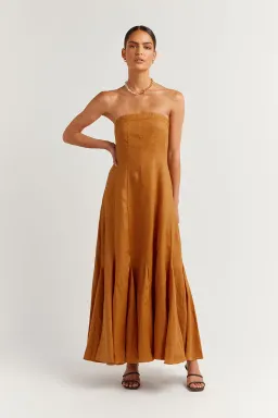 Dissh Rocky Linen Maxi Dress Tangerine Size S / AU 8 for rent on The Volte - image 3