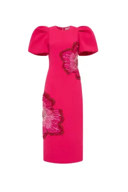 Rebecca Vallance The Layana Midi Dress Raspberry Size 12 for rent on The Volte - image 7