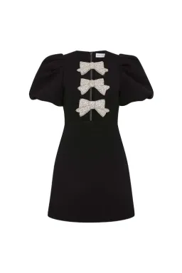 Rebecca Vallance Juliana Puff Sleeve Mini Dress Black Size 12 for rent on The Volte - image 5