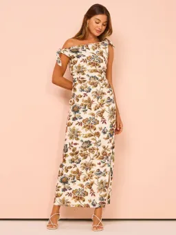 Sir the Label Eleanora Tie Shoulder Midi Dress Viola Floral Print Size 3 / AU 12  for rent on The Volte - image 1