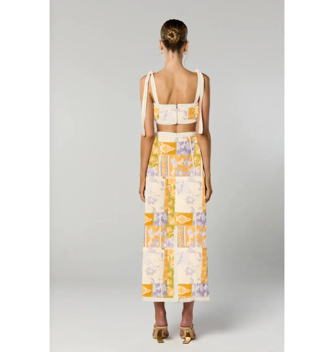 Winona Billie Crop and Skirt Set Print Size AU 8 for rent on The Volte - main image