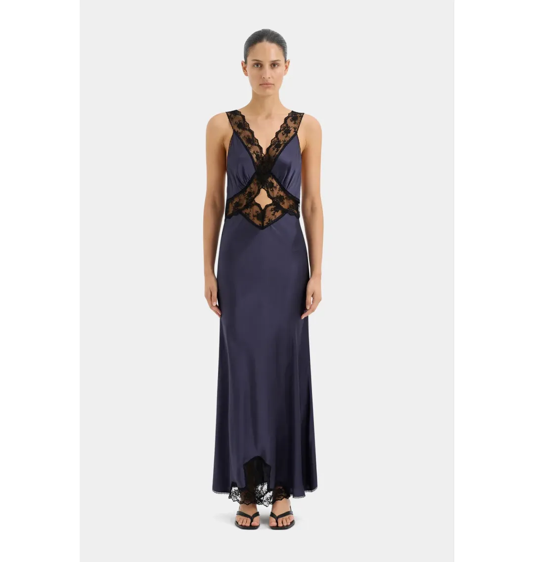 Sir the Label Aries Cut Down Gown Navy Size 3 / AU 12  for rent on The Volte - main image