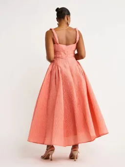 Rachel Gilbert Sophy Strap Midi Dress Pink Size 4 / AU 14 for rent on The Volte - image 2