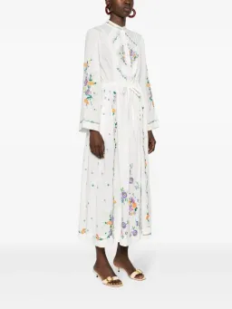 Alemais Willa Embroidered Shirt Dress White Floral Size AU 10 for rent on The Volte - image 3